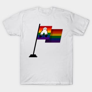 Large Waving Flag in Two-Spirited Pride Flag Colors T-Shirt